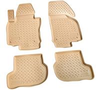 Recambo Alfombrillas de Goma 3D compatibles con Volkswagen Golf Plus, año de fabricación 2004 2014, Alfombrillas de Goma para Coche, Ajuste, Borde