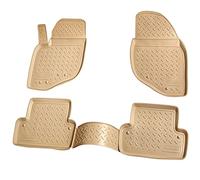 Recambo Alfombrillas de Goma 3D compatibles con Volvo S60 | BJ 2000-2009 | Alfombrillas de Goma para Coche | Ajuste Borde | Beige