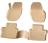 Recambo Alfombrillas de Goma 3D compatibles con Volvo V70 III | XC70 | año 2007 2016 | Alfombrillas de Goma para Coche | Ajuste Borde | Beige
