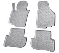 Recambo Alfombrillas de goma 3D compatibles con VW Golf Plus | 2004 2014 | alfombrillas de goma para coche | ajuste perfecto | con borde | gris