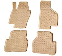 Recambo Alfombrillas de Goma 3D compatibles con VW Passat CC | año 2008 2016 | Alfombrillas de Goma para Coche | Ajuste Borde | Beige