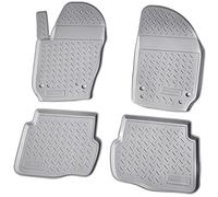 Recambo Alfombrillas de Goma 3D compatibles con VW Polo | Tipo 9N | año 2001 2009 | Alfombrillas de Goma para Coche | Ajuste Borde | Gris