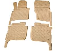Recambo Alfombrillas de goma 3D compatibles con VW Touareg | tipo 7P | 2010-2018 | alfombrillas de goma para coche | ajuste perfecto | con borde | beige