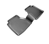 Recambo Alfombrillas de goma para Nissan Navara tipo D40 2005 2015, color negro, borde de goma 3D