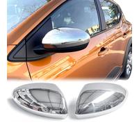 RECAMBO | Cubierta de Espejo retrovisor | Compatible con Renault Megane IV | a Partir de 2016 | Acero Inoxidable Cromado | Kit embellecedor para Espejos retrovisores
