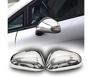 RECAMBO | Cubierta de espejo retrovisor | Compatible con Seat Leon 2, tipo 1P, 092005-032009, hasta Facelift | Acero Inoxidable Cromado | KIT embellecedor para espejos retrovisores