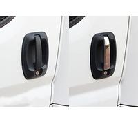 RECAMBO | Cubierta para Manillas Puertas | compatible con Fiat Ducato Citroen Jumper Iveco Daily | Embellecedores KIT acero inoxidable cromados para manijas de puertas