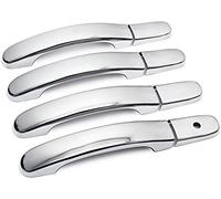 RECAMBO | Cubierta para Manillas Puertas | compatible con Ford Fusion | Fiesta V| 2002-2008 | Embellecedores KIT acero inoxidable cromados para manijas de puertas