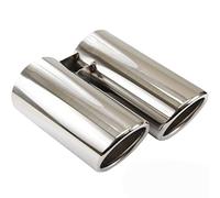 Recambo Embellecedor de tubo de escape de acero inoxidable cromado Duplex, compatible con BMW Serie 3 E90 E91 E92 E93 maciza, plug & play universal