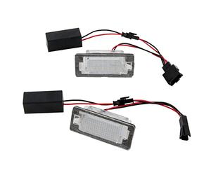 Recambo Iluminación LED para matrícula con homologación E, Plug & Play, Canbus sin errores, SMD Matrícula compatible con VW Touareg 7P, CR | Touran 1T3 | 5T, blanco cálido