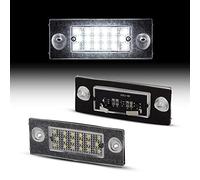 Recambo Iluminación LED para matrícula con homologación E, Plug & Play, Canbus, sin errores, SMD para matrícula compatible con Audi A2, tipo 8Z, año de fabricación 1999-2005
