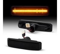 Recambo Intermitentes laterales LED con homologación E, Plug & Play, Canbus, sin errores, intermitentes SMD compatibles para BMW E39 Limo + Touring, tipo E39, años 1994 2004, Smoke