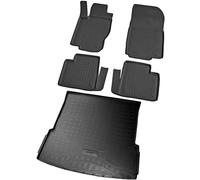 Recambo Juego de Alfombrillas de Goma y Bandeja de Maletero aptas para Mercedes Clase GL/GLS, X166, 5 Asientos, Modelos a Partir de 2012, 100% a Medida, Alfombrillas y Maletero de TPE Antideslizante