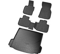 Recambo Juego de Alfombrillas de Goma y Bandeja de Maletero para BMW X3 | G01, F97 | a Partir de 2017 > Alfombrillas y Maletero TPE Antideslizante Negro