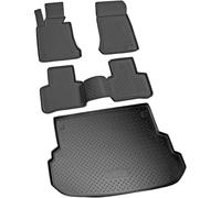 RECAMBO Juego de Alfombrillas de Goma y Bandeja de Maletero para Mercedes Clase GLK, X204, año de fabricación 2008 2015, 100% a Medida, Alfombrillas y Maletero de TPE Antideslizante