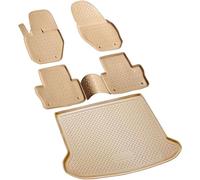 RECAMBO Juego de Alfombrillas de Goma y Bandeja de Maletero para Volvo XC60 I, Tipo 156, año de fabricación 2008 2017, 100% a Medida, Alfombrillas y Maletero de TPE Antideslizante