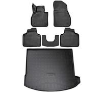 RECAMBO Juego de Alfombrillas de Goma y Bandeja para Maletero aptas para Mini Countryman F60, año de fabricación a Partir de 2017, 100% a Medida, Alfombrillas y Maletero de TPE Antideslizante de Alta