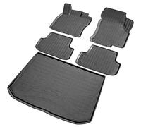 RECAMBO Juego de Alfombrillas de Goma y Bandeja para Maletero para Audi A3 8V + Sportback, a Partir de 2012, 100% a Medida, Alfombrillas y Maletero de TPE Antideslizante, Color Negro