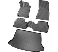 RECAMBO Juego de Alfombrillas de Goma y Bandeja para Maletero para Mercedes Clase A | W177 | a Partir de 2018-100% a Medida para Coche y Maletero de TPE Antideslizante, Color Negro