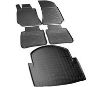RECAMBO Juego de alfombrillas de goma y bandeja para maletero para Mercedes Clase E W212, Avantgarde Limo | 2009 2016 100% ajuste perfecto, alfombrillas y maletero de TPE antideslizante de alta