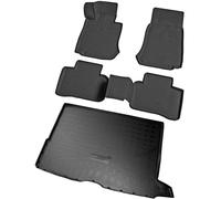 RECAMBO Juego de Alfombrillas de Goma y Bandeja para Maletero para Mercedes Clase GLC X253 | año de fabricación a Partir de 06.2015 > 100% Ajuste, Alfombrillas y Maletero de TPE