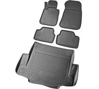 RECAMBO Juego de Alfombrillas de Goma y Maletero para BMW Serie 1 | E81, E87 | año de fabricación 2004 2012 100% Ajuste, Alfombrillas y Maletero de TPE Antideslizante