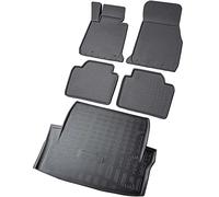 RECAMBO Juego de Alfombrillas de Goma y Maletero para BMW Serie 3 F30 Sedán, 2011 2018 100% Ajuste, Alfombrillas y Maletero de TPE Antideslizante, Color Negro