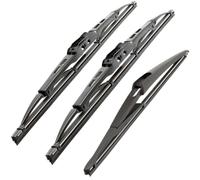 Recambo Limpiaparabrisas classic delantero + trasero compatible con Renault Clio | años 1998 2005 (juego de 3: 525 mm/450 mm/300 mm)