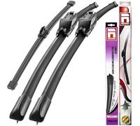 RECAMBO Limpiaparabrisas delantero y trasero apto para Skoda Octavia II | Tipo 1Z3 / 1Z5 | año de fabricación 2004 2013 Juego completo de limpiaparabrisas