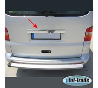 Recambo | Liston para maletero | compatible con VW T5 TRANSPORTER CARAVELLE MULTIVAN | 2003-2015 | acero inoxidable cromado | embellecedor para sobre matricula