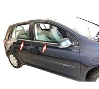 Recambo Listones de acero inoxidable cromado para ventanas de Volkswagen Golf 5 V, 4 puertas, 2003 2008, juego de 4 piezas