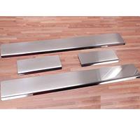 RECAMBO | Listones de umbral coche | Compatible con Corsa D | Acero inoxidable mate | Embellecedor y protector de puertas