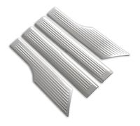 RECAMBO Listones de umbral de acero inoxidable para el interior de VW Tayron BJ a partir de 2024, 4 unidades, 52,5 x 3 cm, cepillado mate, protección contra arañazos, accesorios interiores