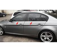 Recambo Listones para ventana de acero inoxidable cromado para BMW Serie 3 E90, año de fabricación 2005 2011, juego de 4 piezas pulidas.