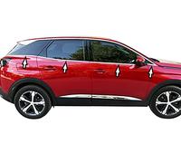 Recambo Listones para ventanas de acero inoxidable para Peugeot 3008 II a partir de 2016, juego de 8 piezas, cromo pulido