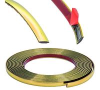 RECAMBO Moldura dorada versátil, flexible y autoadhesiva, 10 mm x 5 m