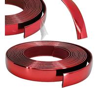 RECAMBO Moldura roja metálica, versátil, flexible y autoadhesiva, 30 mm x 5 m