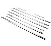 RECAMBO Molduras de ventana de acero inoxidable - Cromo pulido - Kit de molduras para ventana y puerta corredera - Compatible con Mercedes Clase V W447 desde 2014, versión media, 1 puerta