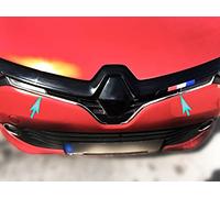 RECAMBO | Parrilla frontal | compatible para Renault Clio IV Phase I | 2012 2016 | Listones acero inoxidable cromado | Embellecedor protector de radiador