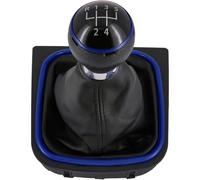 Recambo | Pomo + funda para VW Jetta V, 1K2, 2005-2010 | palanca de cambios de 5 marchas | negro azul con marco.