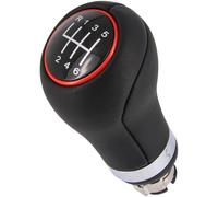 Recambo Pomo para palanca de cambios de 6 marchas, apto para Audi, Volkswagen, Seat Skoda, marcha atrás superior izquierda, Plug & Play, palanca de cambios de coche, color negro - rojo