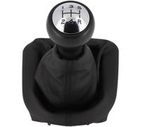 Recambo Pomo para palanca de cambios + funda para palanca de cambios de 5 marchas, apto para Peugeot 308, 2007 - 2015, Plug & Play, funda para palanca de cambios de coche, color negro