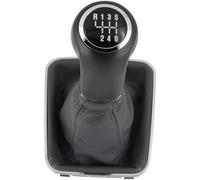 Recambo Pomo para palanca de cambios + funda para palanca de cambios de 6 marchas, apto para Opel Zafira B 2005 - 2014, Plug & Play, funda para palanca de cambios de coche, con marco, gris