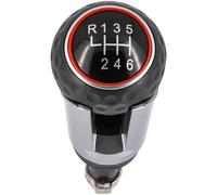 Recambo | Pomo para VW Golf V, tipo 1K, 2003 2008 | palanca de cambios de 6 marchas | color negro rojo.