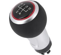 Recambo | Pomo para VW Polo 9N, 2001 2009 | palanca de cambios de 5 marchas | negro, plata rojo.