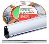 RECAMBO Protector de bordes de goma en forma de U para puertas de coche, 15 metros, junta de goma y junta de ventana, se adapta a la mayoría de los vehículos, cromo plateado