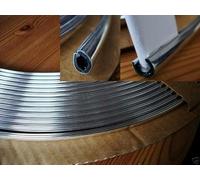Recambo Protector de bordes para puerta de coche, perfil en U, flexible, autoadhesivo, ajuste universal, 15 m, cromado