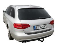 RECAMBO Protector de parachoques de plástico ABS, compatible con Audi A4 Avant / B8 8K / año de fabricación 2007 - 2015 - resistente y ajuste perfecto - protección óptima para el parachoques