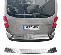 RECAMBO | Protector de Parachoques Trasero | Compatible con Citroen Jumpy 3 | a Partir de 2016 | Acero Inoxidable Cromado | Protección Borde de Carga