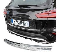Recambo | Protector de Parachoques trasero | Compatible con Kia XCeed | X Ceed | a partir de 2019 | Acero Inoxidable Cromado | Protección borde de carga